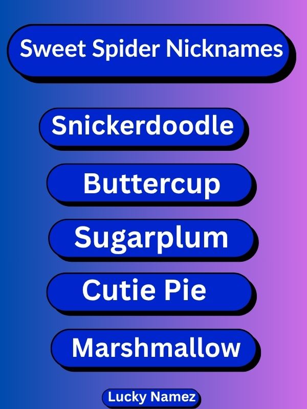 Sweet Spider Nicknames