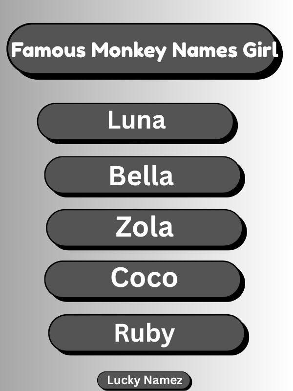 Famous Monkey Names Girl