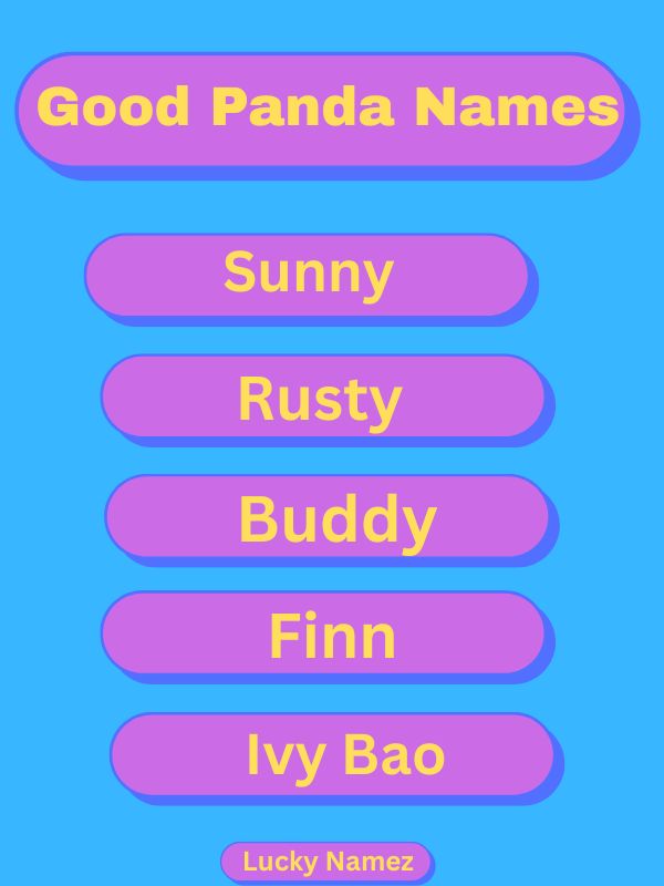 Good Panda Names