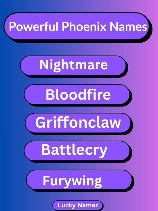 Powerful Phoenix Names