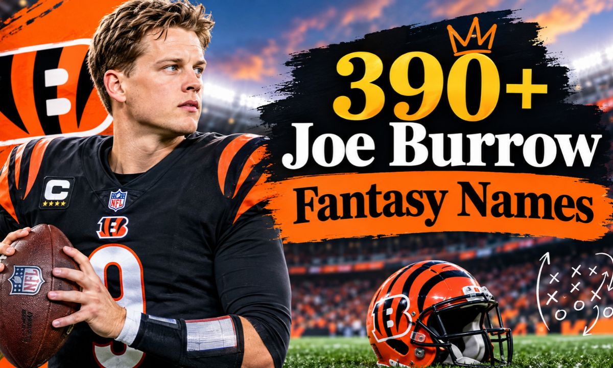 390+ Joe Burrow Fantasy Names