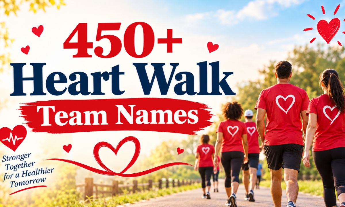 450+ Heart Walk Team Names